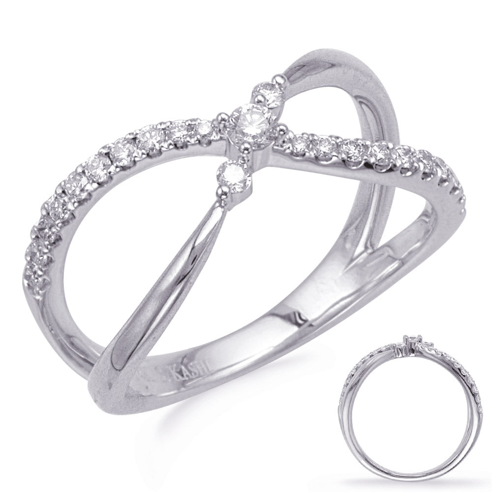 ELIE AZZI 0.30 ctw. WHITE GOLD DIAMOND FASHION RING D4737WG