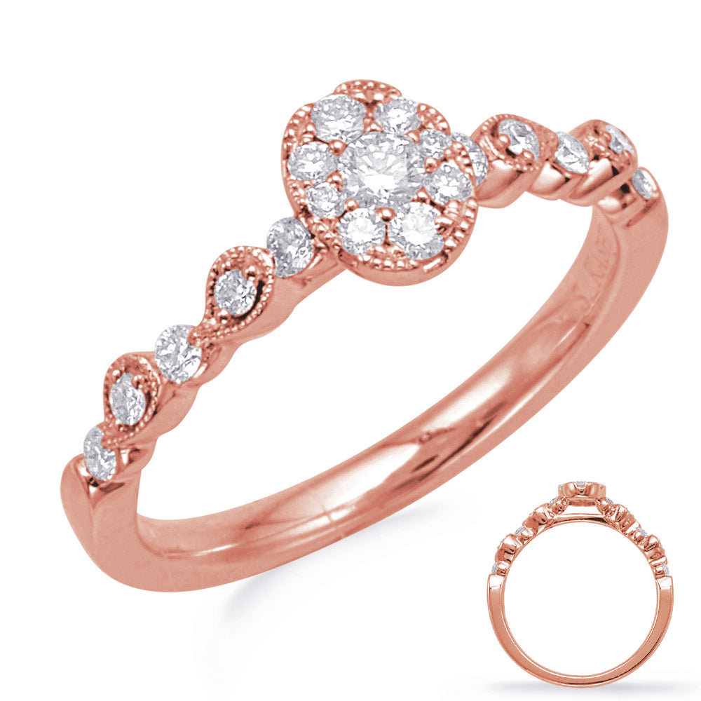 ELIE AZZI 0.32 ctw. ROSE GOLD DIAMOND FASHION RING D4738RG