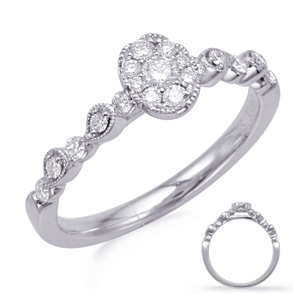 ELIE AZZI 0.32 ctw. WHITE GOLD DIAMOND FASHION RING D4738WG