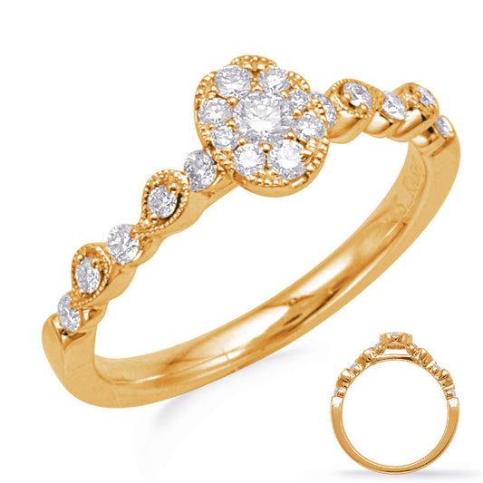 ELIE AZZI 0.32 ctw. YELLOW GOLD DIAMOND FASHION RING D4738YG