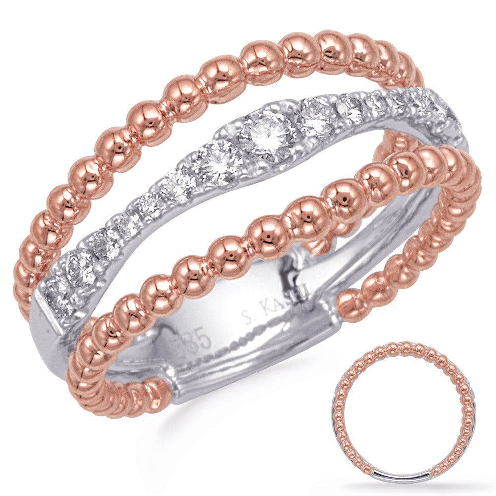 ELIE AZZI 0.33 ctw. ROSE & WHITE GOLD DIAMOND FASHION RING D4739RW