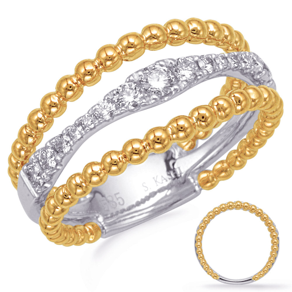 ELIE AZZI 0.33 ctw. YELLOW & WHITE GOLD DIAMOND FASHION RING D4739YW