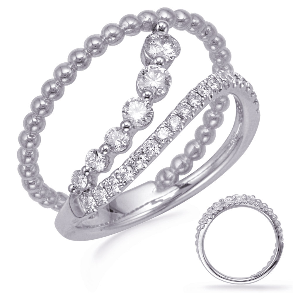 ELIE AZZI 0.52 ctw. WHITE GOLD DIAMOND FASHION RING D4740WG