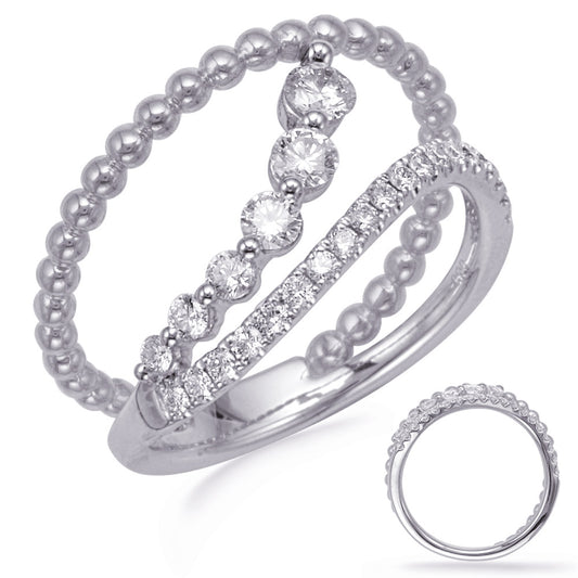 ELIE AZZI 0.52 ctw. WHITE GOLD DIAMOND FASHION RING D4740WG