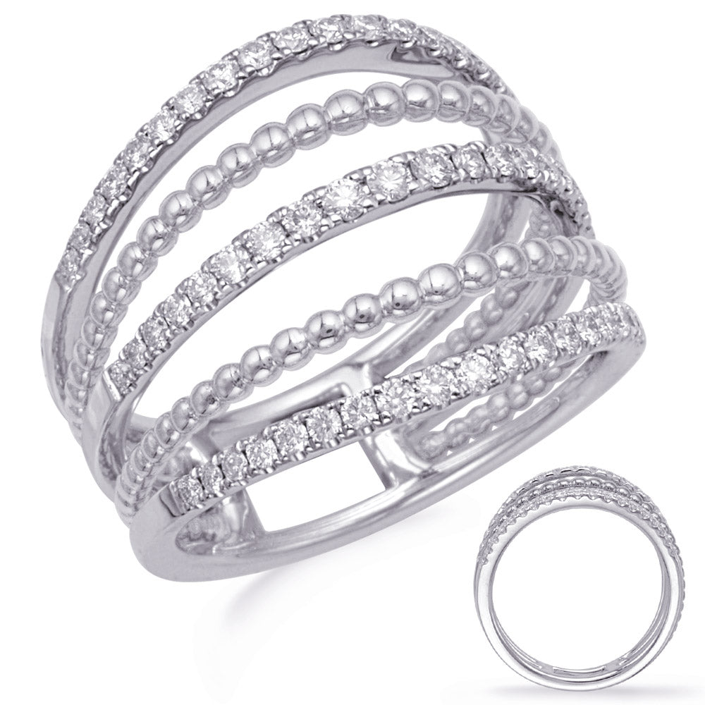 ELIE AZZI 0.52 ctw. WHITE GOLD DIAMOND FASHION RING D4741WG