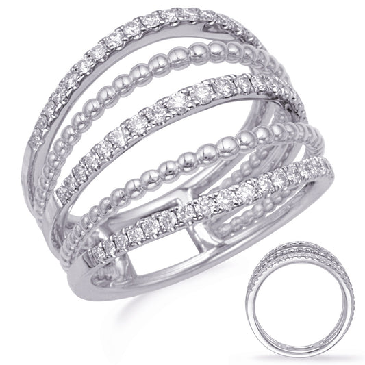 ELIE AZZI 0.52 ctw. WHITE GOLD DIAMOND FASHION RING D4741WG
