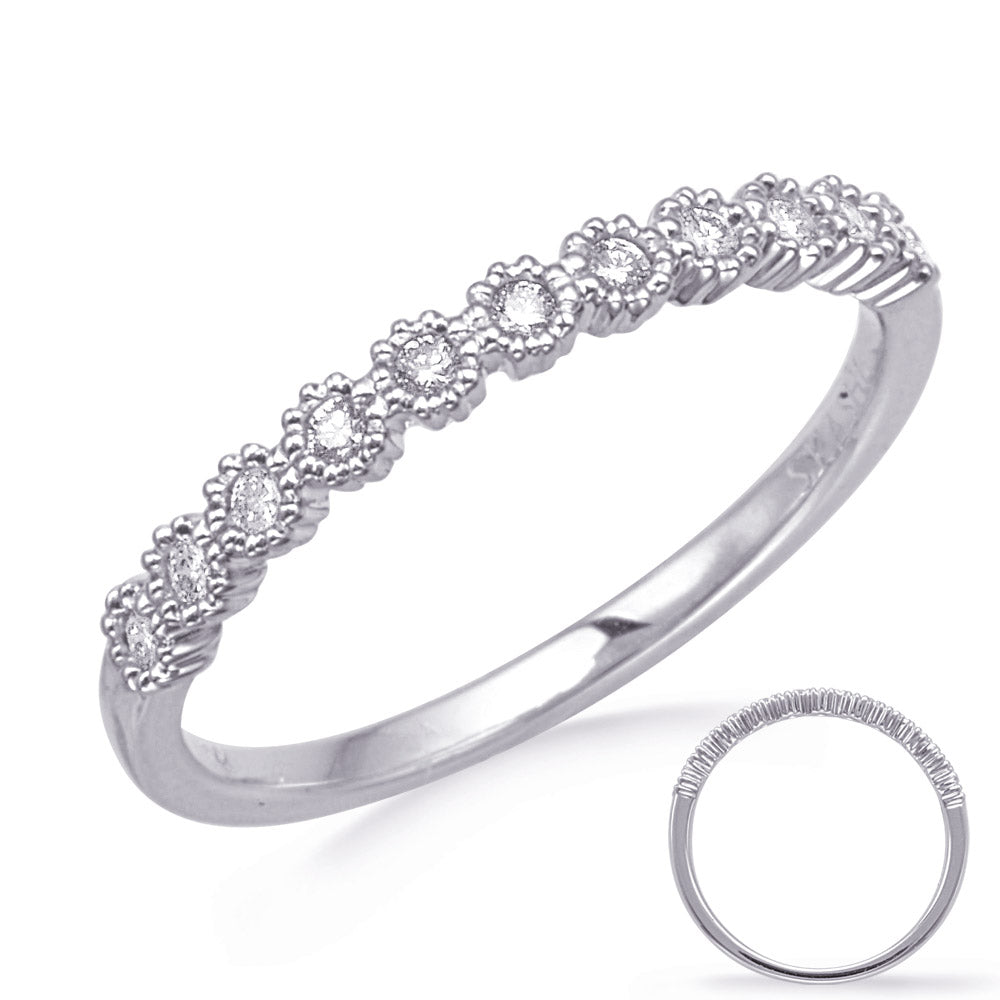ELIE AZZI 0.13 ctw. WHITE GOLD STACKABLE BAND D4743WG
