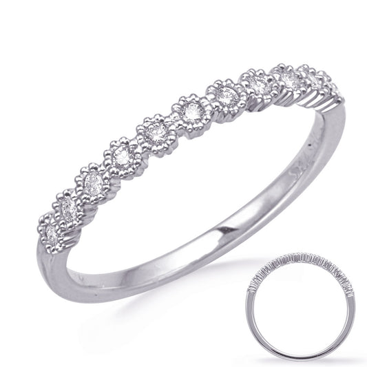 ELIE AZZI 0.13 ctw. WHITE GOLD STACKABLE BAND D4743WG