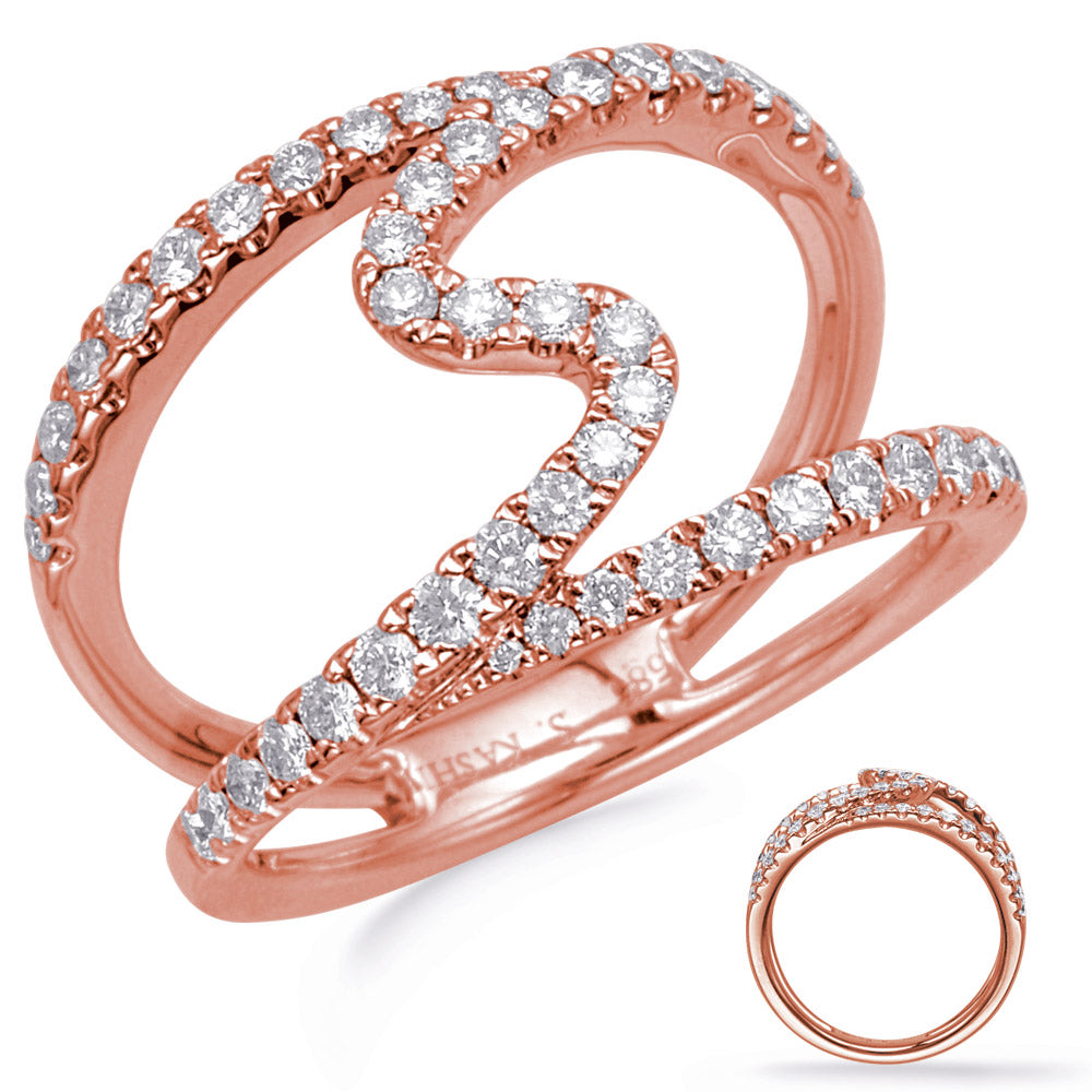 ELIE AZZI 0.60 ctw. ROSE GOLD DIAMOND FASHION RING D4746RG