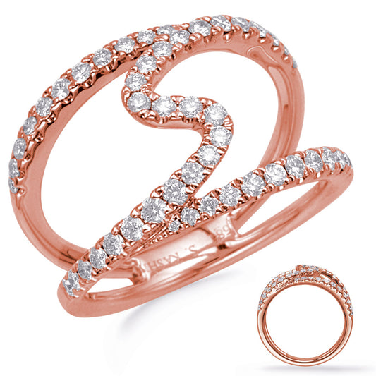 ELIE AZZI 0.60 ctw. ROSE GOLD DIAMOND FASHION RING D4746RG