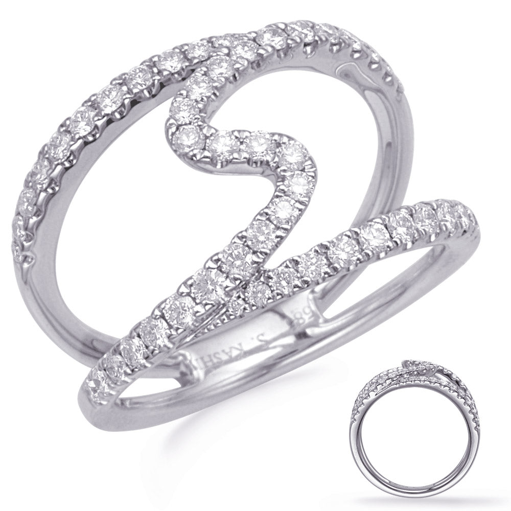 ELIE AZZI 0.60 ctw. WHITE GOLD DIAMOND FASHION RING D4746WG