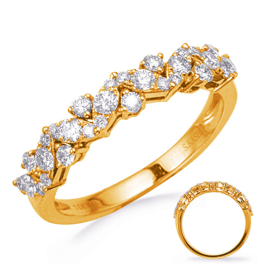 ELIE AZZI 0.52 ctw. YELLOW GOLD DIAMOND FASHION RING D4747YG