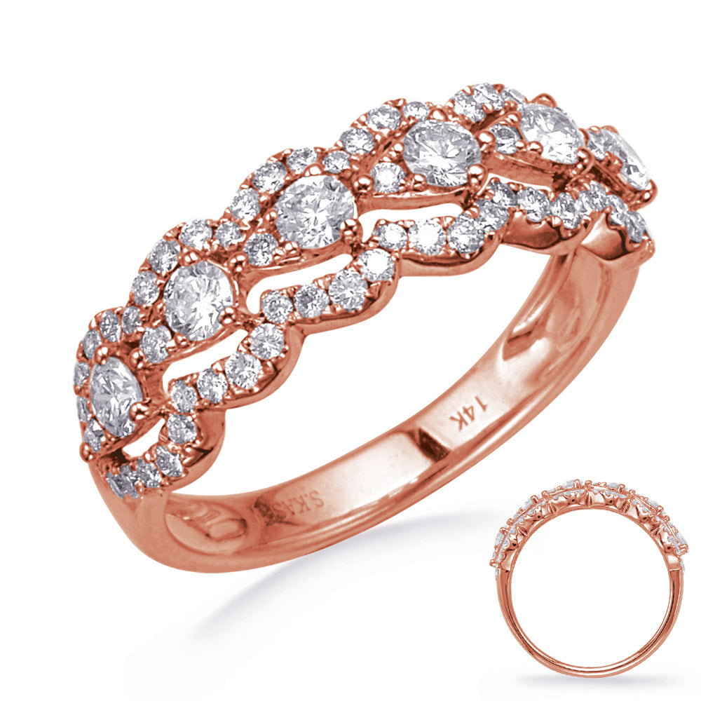 ELIE AZZI 0.90 ctw. ROSE GOLD DIAMOND FASHION RING D4748RG