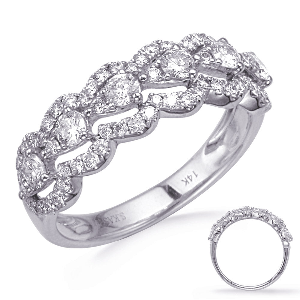 ELIE AZZI 0.90 ctw. WHITE GOLD DIAMOND FASHION RING D4748WG
