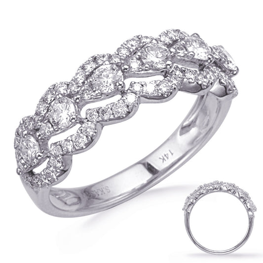 ELIE AZZI 0.90 ctw. WHITE GOLD DIAMOND FASHION RING D4748WG