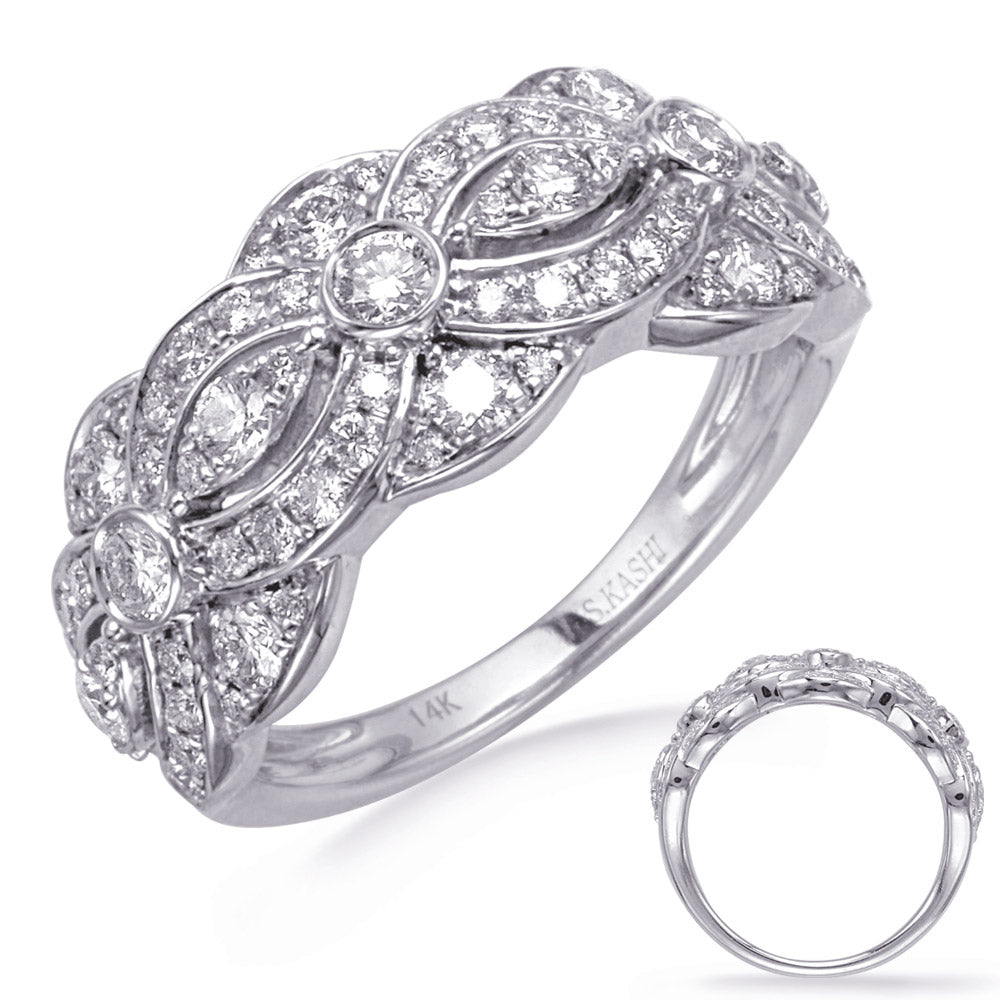 ELIE AZZI 1.00 ctw. WHITE GOLD DIAMOND FASHION RING D4749WG