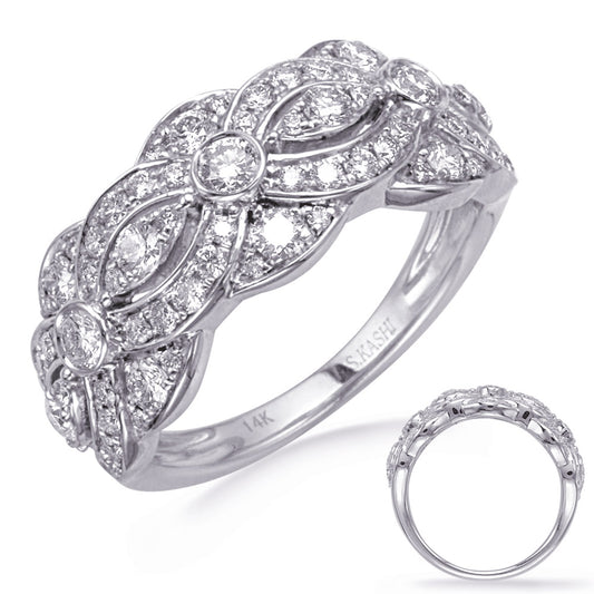 ELIE AZZI 1.00 ctw. WHITE GOLD DIAMOND FASHION RING D4749WG