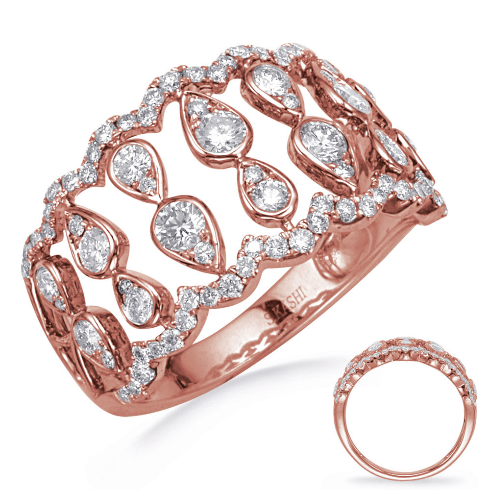 ELIE AZZI 0.89 ctw. ROSE GOLD DIAMOND FASHION RING D4750RG