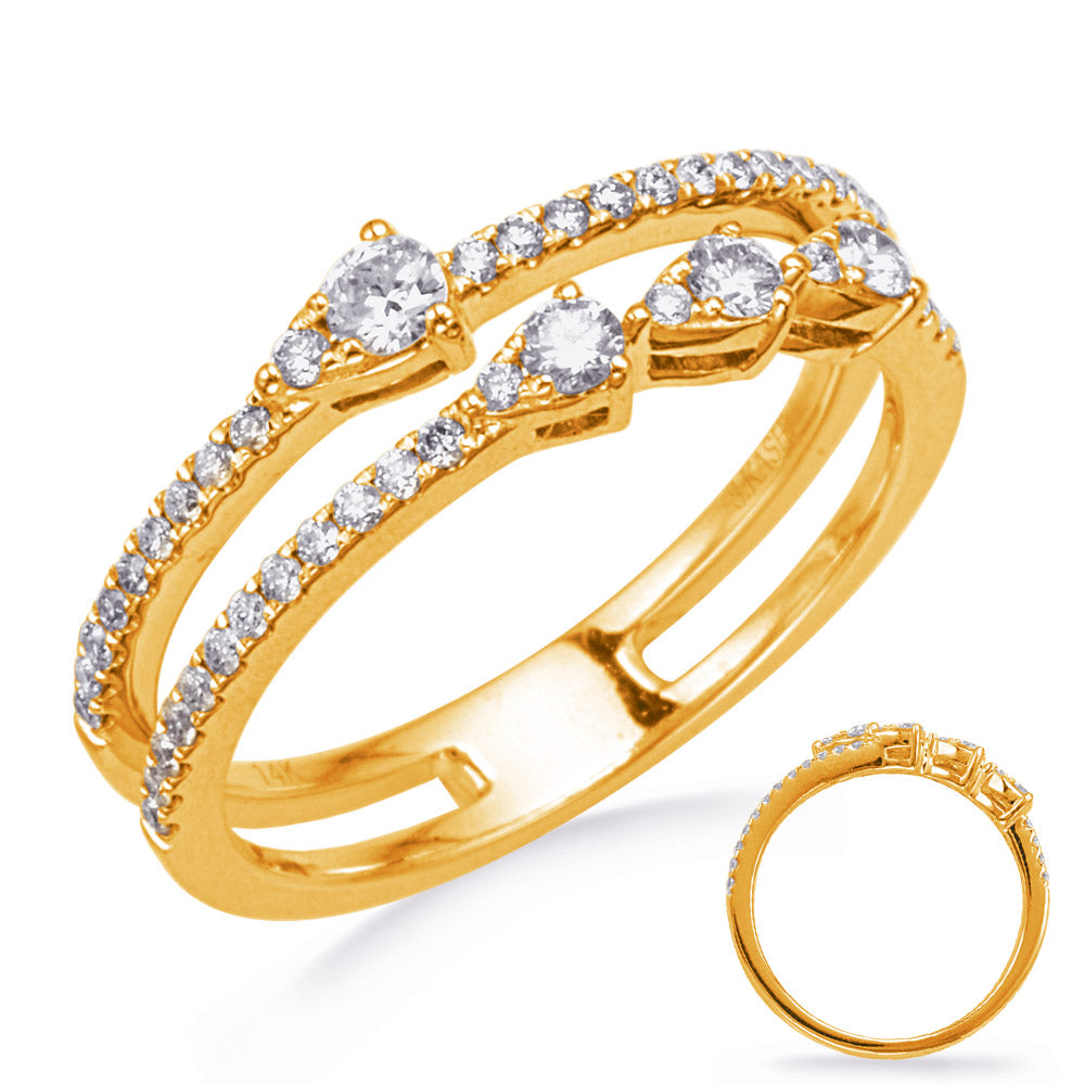 ELIE AZZI 0.42 ctw. YELLOW GOLD DIAMOND FASHION RING D4752YG