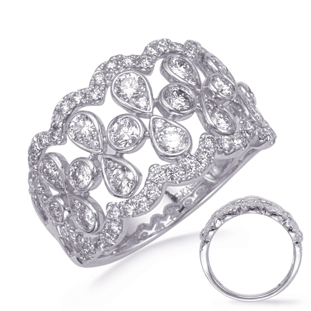 ELIE AZZI 1.22 ctw. WHITE GOLD DIAMOND FASHION RING D4754WG