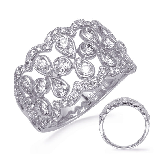 ELIE AZZI 1.22 ctw. WHITE GOLD DIAMOND FASHION RING D4754WG