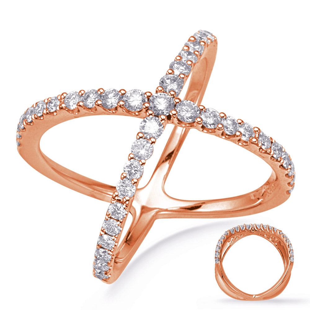 ELIE AZZI 0.81 ctw. ROSE GOLD DIAMOND FASHION RING D4755RG