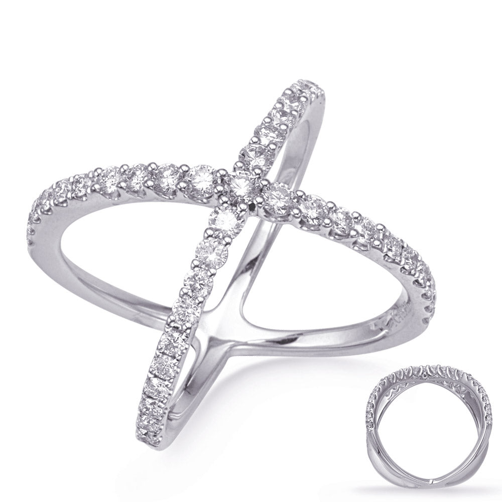 ELIE AZZI 0.81 ctw. WHITE GOLD DIAMOND FASHION RING D4755WG