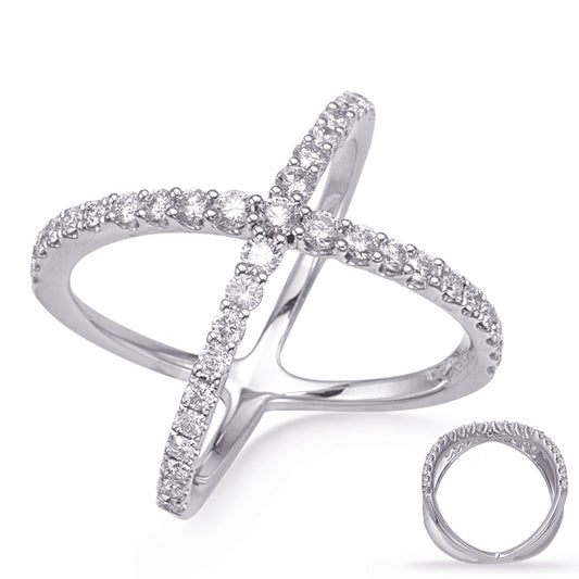 ELIE AZZI 0.81 ctw. WHITE GOLD DIAMOND FASHION RING D4755WG