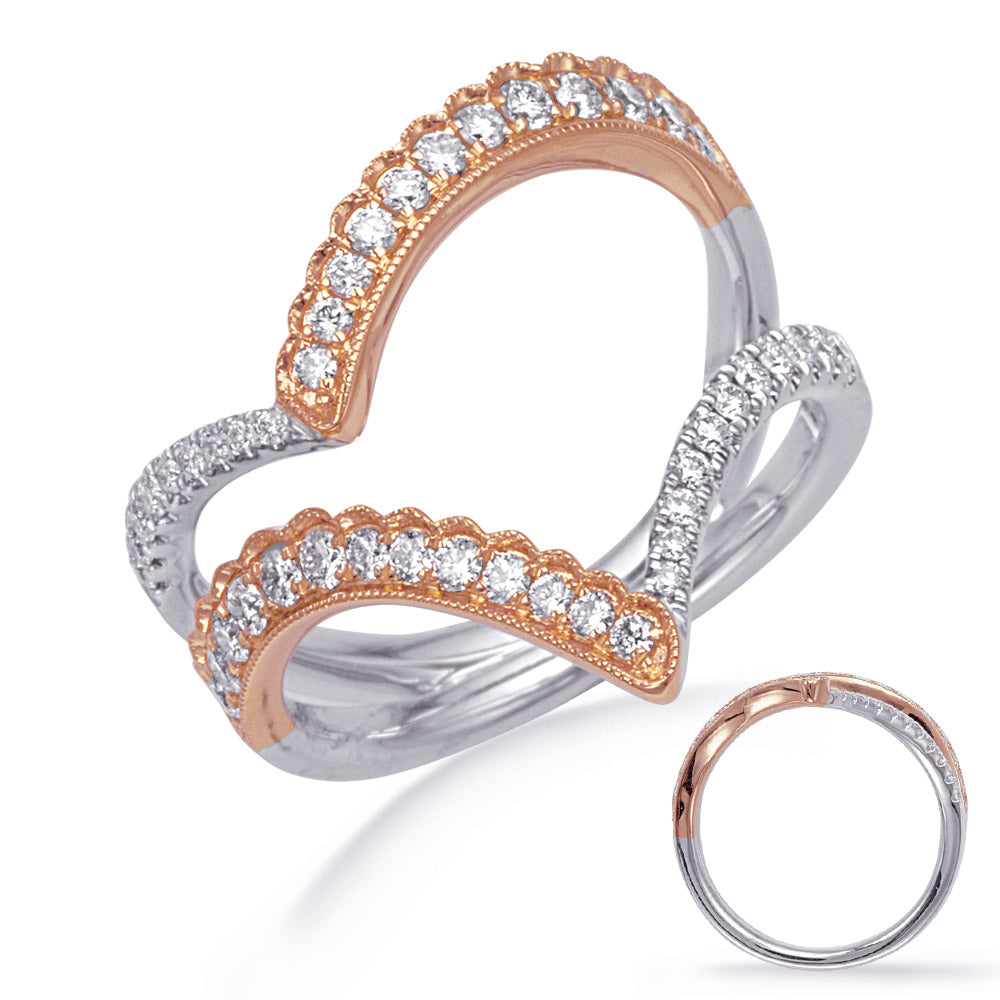 ELIE AZZI 0.47 ctw. ROSE & WHITE GOLD DIAMOND FASHION RING D4756RW