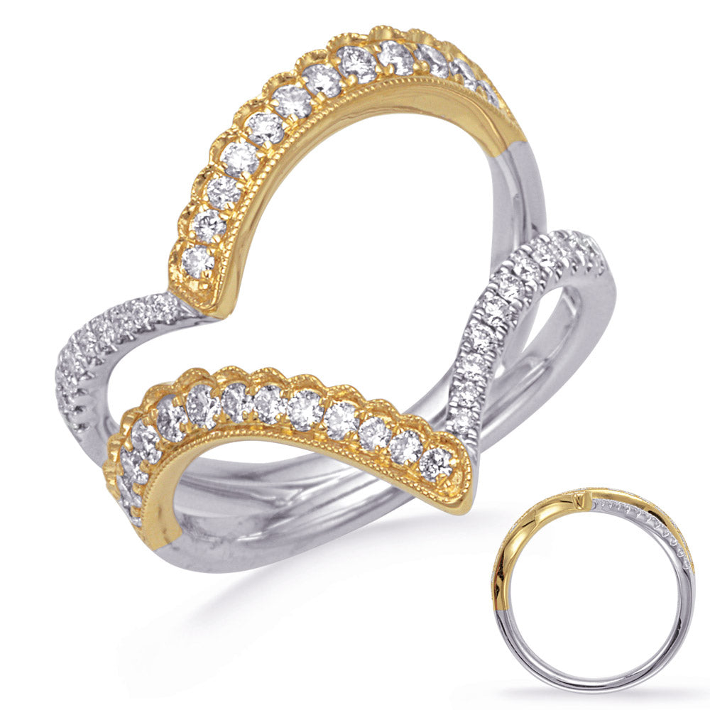 ELIE AZZI 0.47 ctw. YELLOW & WHITE GOLD DIAMOND FASHION RING D4756YW