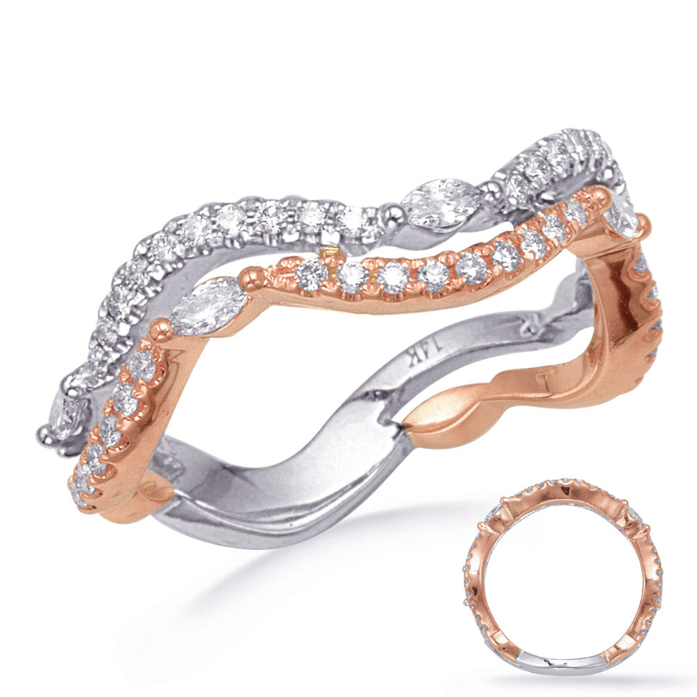 ELIE AZZI 0.47 ctw. ROSE & WHITE GOLD DIAMOND FASHION RING D4760RW