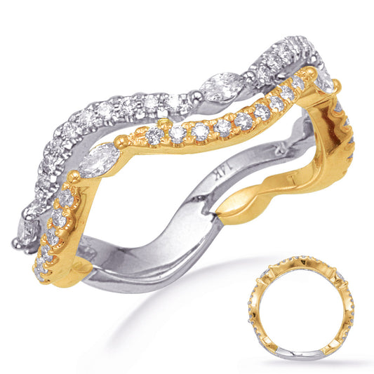 ELIE AZZI 0.47 ctw. YELLOW & WHITE GOLD DIAMOND FASHION RING D4760YW