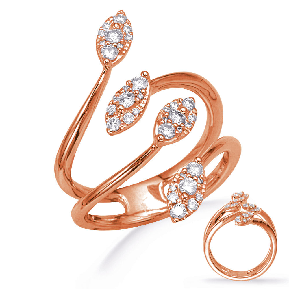 ELIE AZZI 0.41 ctw. ROSE GOLD DIAMOND FASHION RING D4761RG