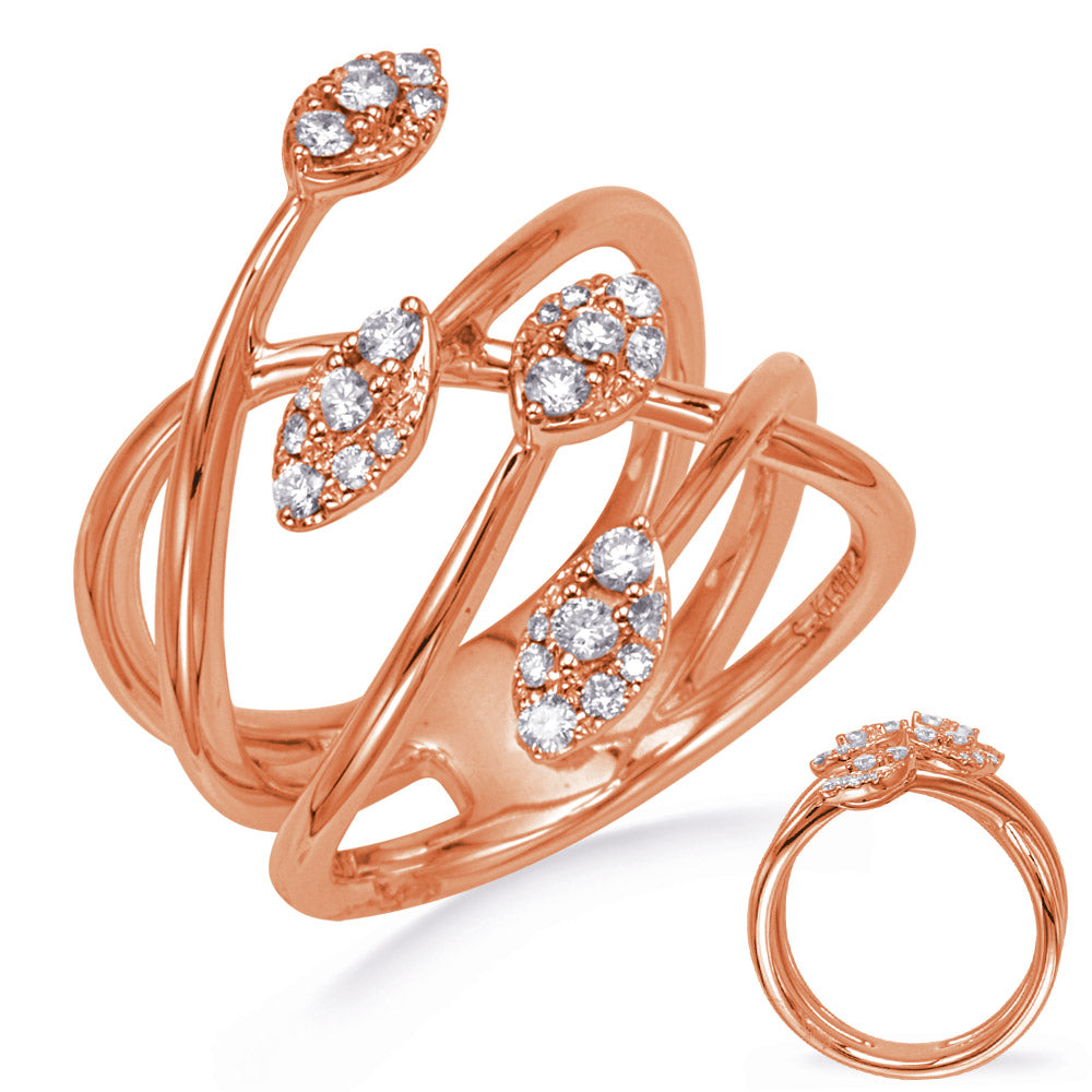 ELIE AZZI 0.31 ctw. ROSE GOLD DIAMOND FASHION RING D4762RG