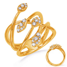 ELIE AZZI 0.31 ctw. YELLOW GOLD DIAMOND FASHION RING D4762YG