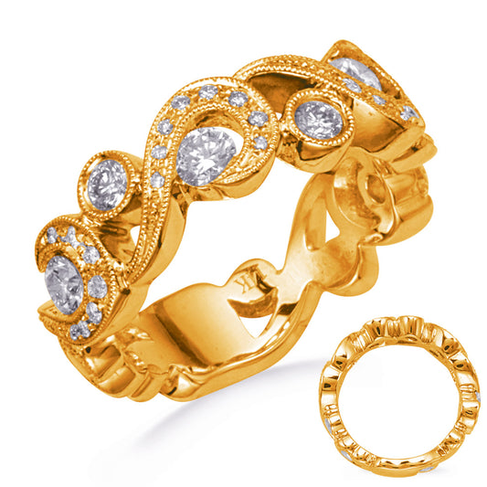ELIE AZZI 0.96 ctw. YELLOW GOLD DIAMOND RING D4763YG