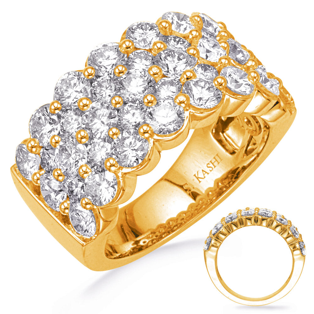 ELIE AZZI 4.21 ctw. YELLOW GOLD DIAMOND RING D4765YG