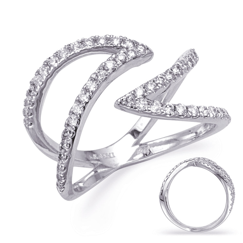 ELIE AZZI 0.54 ctw. WHITE GOLD DIAMOND FASHION RING D4767WG