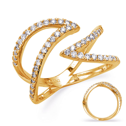 ELIE AZZI 0.54 ctw. YELLOW GOLD DIAMOND FASHION RING D4767YG