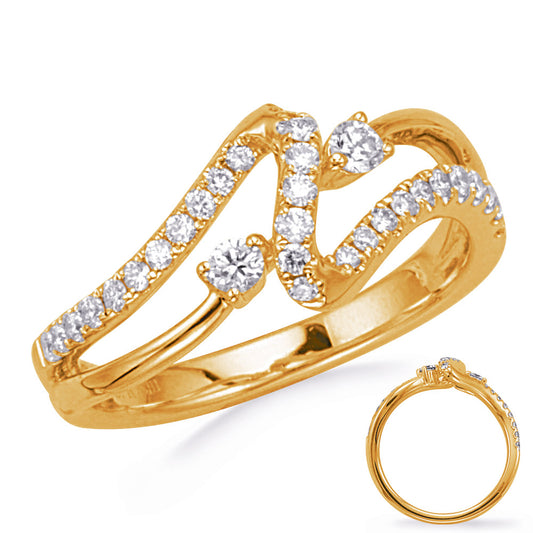ELIE AZZI 0.38 ctw. YELLOW GOLD DIAMOND RING D4775YG