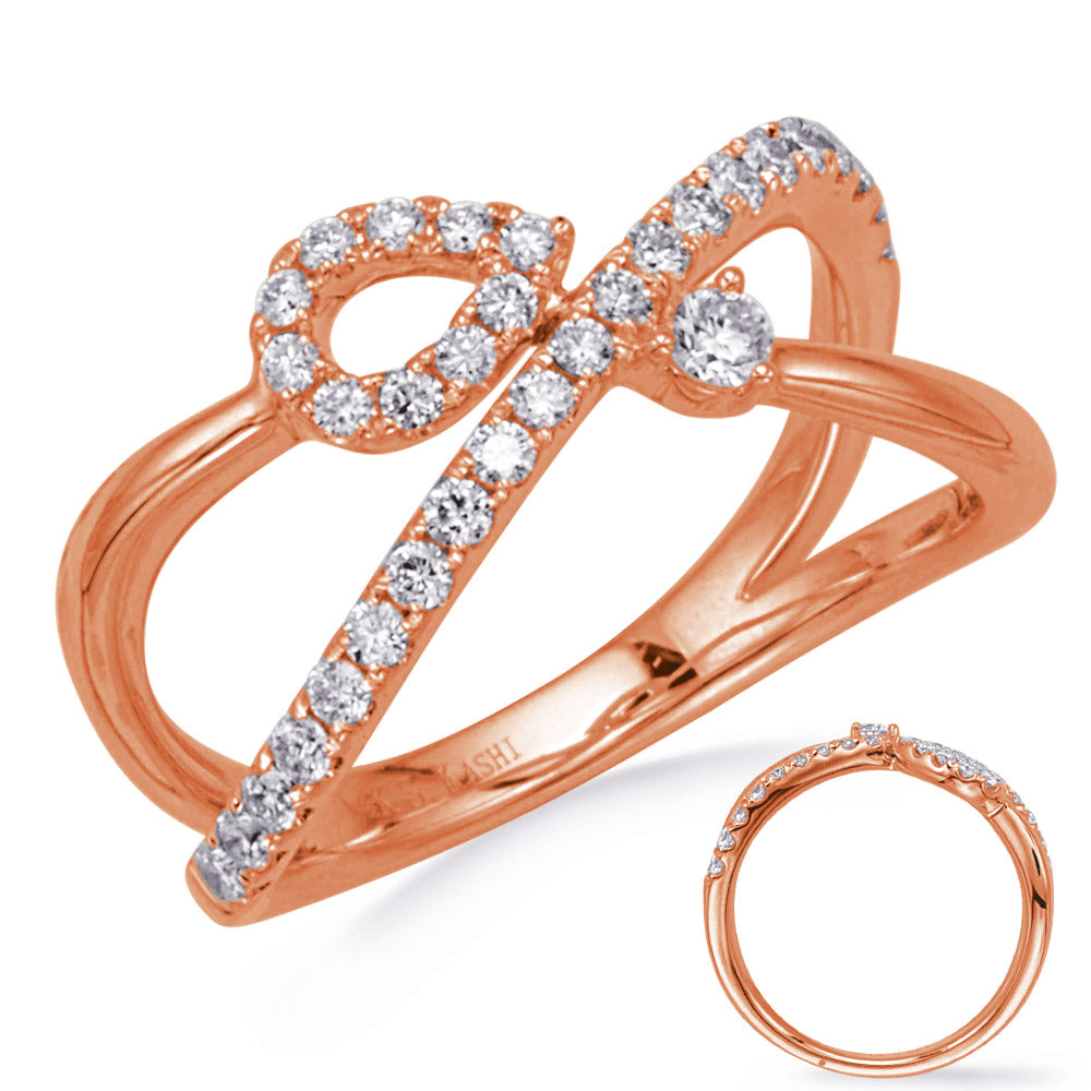 ELIE AZZI 0.44 ctw. ROSE GOLD DIAMOND RING D4776RG