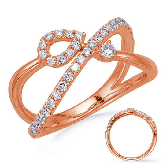 ELIE AZZI 0.44 ctw. ROSE GOLD DIAMOND RING D4776RG