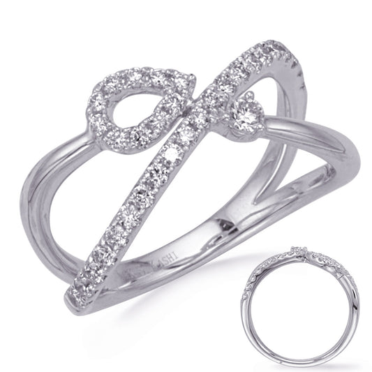 ELIE AZZI 0.44 ctw. WHITE GOLD DIAMOND RING D4776WG