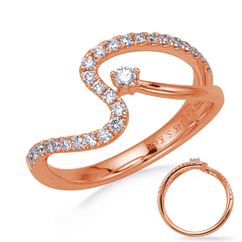 ELIE AZZI 0.32 ctw. ROSE GOLD DIAMOND RING D4777RG