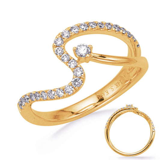 ELIE AZZI 0.32 ctw. YELLOW GOLD DIAMOND RING D4777YG