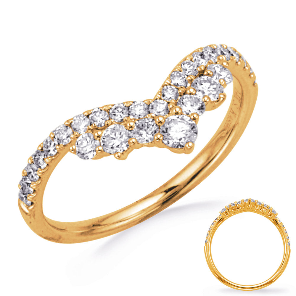 ELIE AZZI 0.59 ctw. YELLOW GOLD DIAMOND RING D4781YG
