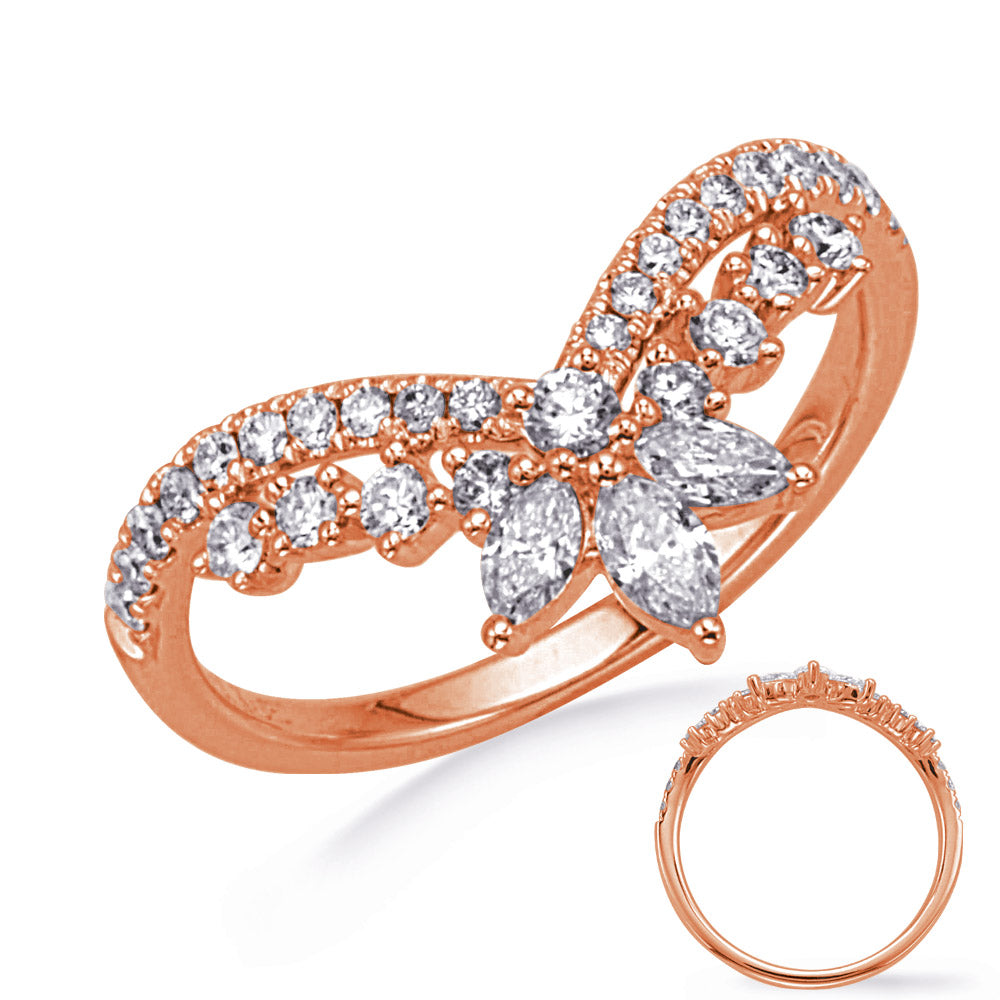 ELIE AZZI 0.62 ctw. ROSE GOLD DIAMOND RING D4782RG