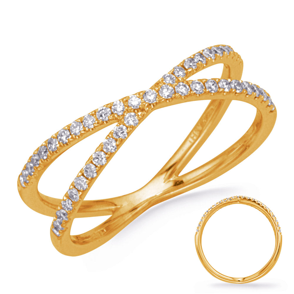 ELIE AZZI 0.31 ctw. YELLOW GOLD FASHION DIAMOND RING D4784YG