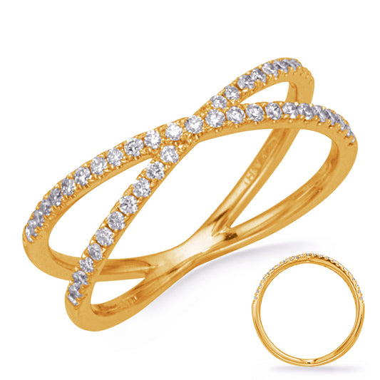 ELIE AZZI 0.31 ctw. YELLOW GOLD FASHION DIAMOND RING D4784YG