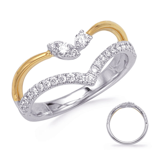 ELIE AZZI 0.35 ctw. WHITE & YELLOW GOLD DIAMOND RING D4786YW